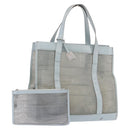 GUCCI Tote Bag Mesh Light Blue Silver 002 3754 0404 Auth ar13988-1