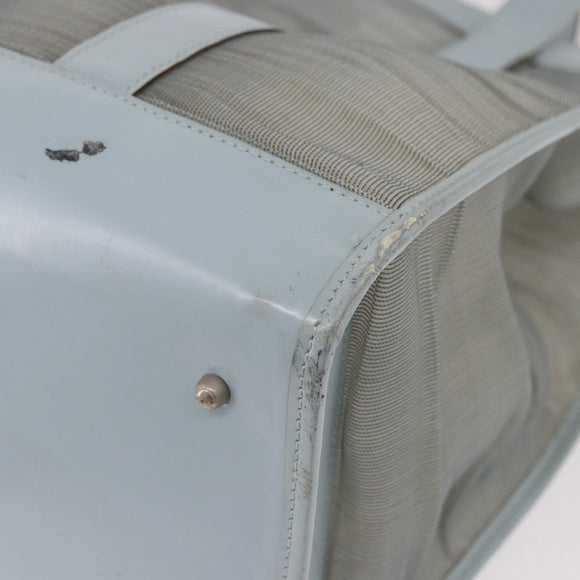 GUCCI Tote Bag Mesh Light Blue Silver 002 3754 0404 Auth ar13988