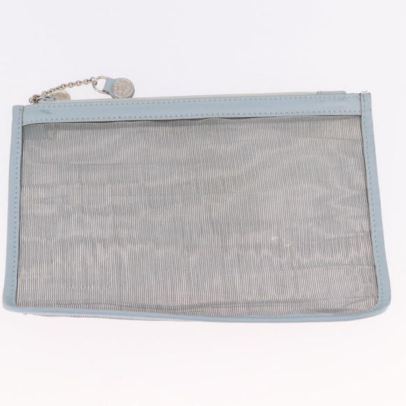 GUCCI Tote Bag Mesh Light Blue Silver 002 3754 0404 Auth ar13988