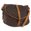 LOUIS VUITTON Monogram Saumur 35 Shoulder Bag M42254 LV Auth ar13991-1
