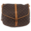 LOUIS VUITTON Monogram Saumur 35 Shoulder Bag M42254 LV Auth ar13991-13