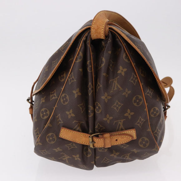 LOUIS VUITTON Monogram Saumur 35 Shoulder Bag M42254 LV Auth ar13991