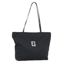 FENDI Zucca Canvas Tote Bag Nylon Black Silver Auth ar13992-1