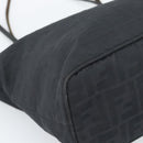 FENDI Zucca Canvas Tote Bag Nylon Black Silver Auth ar13992-14