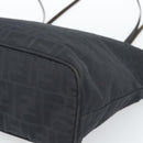 FENDI Zucca Canvas Tote Bag Nylon Black Silver Auth ar13992-15