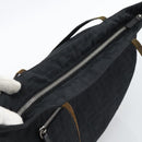 FENDI Zucca Canvas Tote Bag Nylon Black Silver Auth ar13992-6