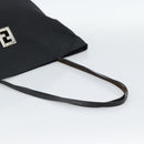 FENDI Zucca Canvas Tote Bag Nylon Black Silver Auth ar13992-7