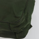 PRADA Sports Line Backpack Nylon Khaki Silver Auth ar13993-12