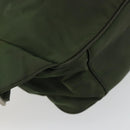 PRADA Sports Line Backpack Nylon Khaki Silver Auth ar13993-15