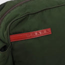 PRADA Sports Line Backpack Nylon Khaki Silver Auth ar13993-16