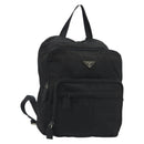 PRADA Backpack Nylon Black Silver Auth ar13994-1