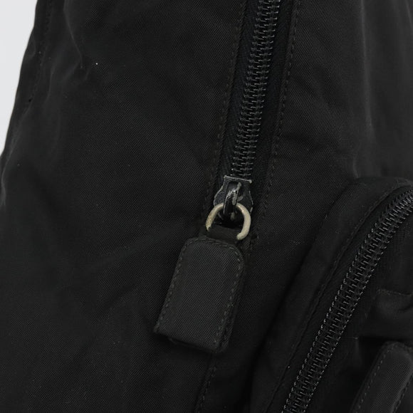 PRADA Backpack Nylon Black Silver Auth ar13994