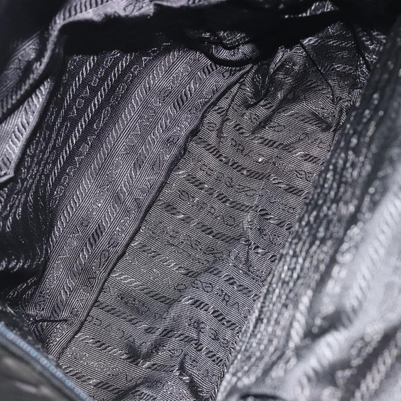 PRADA Backpack Nylon Black Silver Auth ar13994