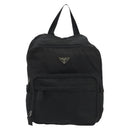 PRADA Backpack Nylon Black Silver Auth ar13994-2