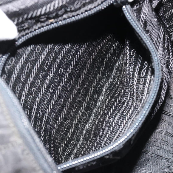 PRADA Backpack Nylon Black Silver Auth ar13994