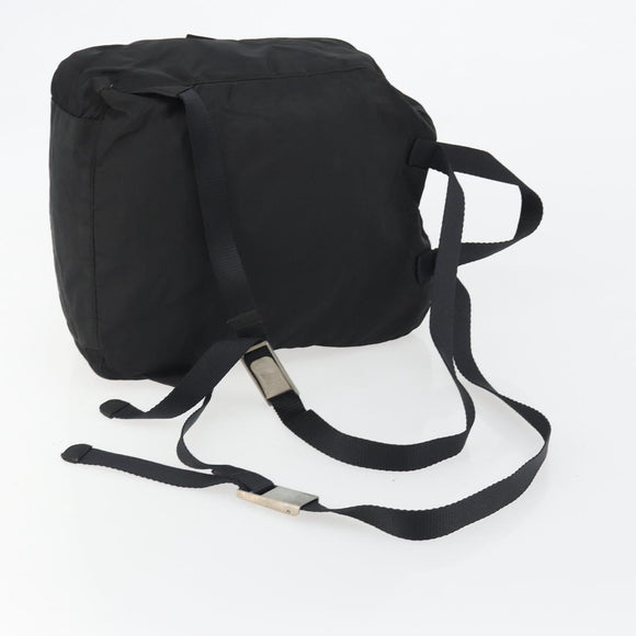 PRADA Backpack Nylon Black Silver Auth ar13994