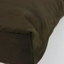 PRADA Hand Bag Nylon Khaki Silver Auth ar13995-9