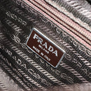PRADA Hand Bag Nylon Khaki Silver Auth ar13995-18