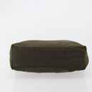 PRADA Hand Bag Nylon Khaki Silver Auth ar13995-5