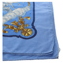 HERMES Carre 140 Scarf Cashmere Blue Auth ar13996M-11