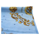 HERMES Carre 140 Scarf Cashmere Blue Auth ar13996M-4
