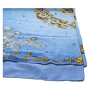HERMES Carre 140 Scarf Cashmere Blue Auth ar13996M-6
