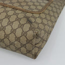GUCCI GG Supreme Web Sherry Line Tote Bag PVC Beige Gold Auth ar13997-10