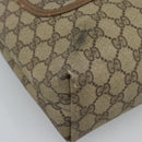 GUCCI GG Supreme Web Sherry Line Tote Bag PVC Beige Gold Auth ar13997-12