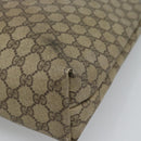 GUCCI GG Supreme Web Sherry Line Tote Bag PVC Beige Gold Auth ar13997-13