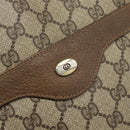 GUCCI GG Supreme Web Sherry Line Tote Bag PVC Beige Gold Auth ar13997-15