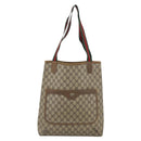 GUCCI GG Supreme Web Sherry Line Tote Bag PVC Beige Gold Auth ar13997-2