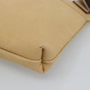 Salvatore Ferragamo Shoulder Bag Canvas Beige Silver Auth ar14005-9