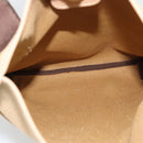 Salvatore Ferragamo Shoulder Bag Canvas Beige Silver Auth ar14005-11