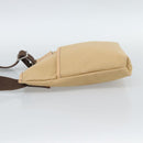 Salvatore Ferragamo Shoulder Bag Canvas Beige Silver Auth ar14005-3