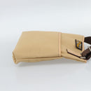 Salvatore Ferragamo Shoulder Bag Canvas Beige Silver Auth ar14005-4
