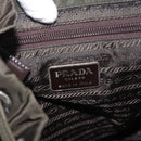PRADA Backpack Nylon Khaki Silver Auth ar14006-21