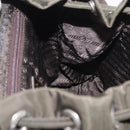 PRADA Backpack Nylon Khaki Silver Auth ar14006-22
