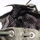 PRADA Backpack Nylon Khaki Silver Auth ar14006-23