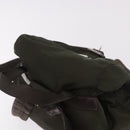 PRADA Backpack Nylon Khaki Silver Auth ar14006-6