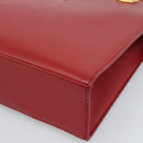 MCM Shoulder Bag Leather Red Gold Auth ar14008-10
