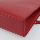 MCM Shoulder Bag Leather Red Gold Auth ar14008-12