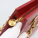 MCM Shoulder Bag Leather Red Gold Auth ar14008-15