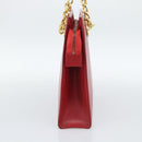 MCM Shoulder Bag Leather Red Gold Auth ar14008-5