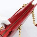 MCM Shoulder Bag Leather Red Gold Auth ar14008-6