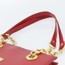 MCM Shoulder Bag Leather Red Gold Auth ar14008-8