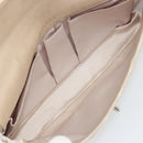 CHANEL New Travel Line Chain Shoulder Bag Canvas Beige Silver CC Auth ar14011SAV-18