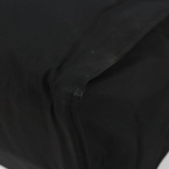 PRADA Hand Bag Nylon Black Gold Auth ar14012