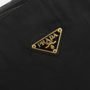 PRADA Hand Bag Nylon Black Gold Auth ar14012-14