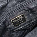 PRADA Hand Bag Nylon Black Gold Auth ar14012-16