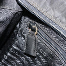 PRADA Hand Bag Nylon Black Gold Auth ar14012-20